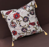 handmade Geometric Pillow Blue Red Handmade RECTANGLE throw pillow 2 x 2