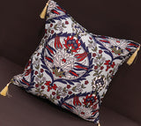 handmade Geometric Pillow Blue Red Handmade RECTANGLE throw pillow 2 x 2