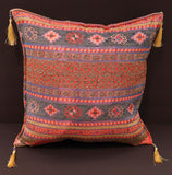 handmade Geometric Pillow Brown Green Handmade RECTANGLE throw pillow 2 x 2